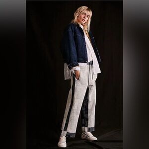 EXCELLENT WE THE FREE FREE PEOPLE MISFIT BORO REVERSIBLE HAREM JEANS, SIZE XL